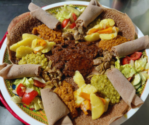 Familie Platte Horn von Afrika Essen